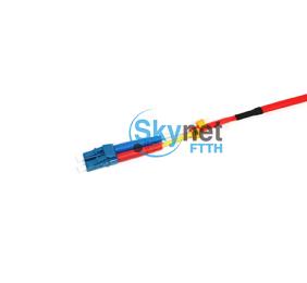 SK LC Singlemode Optical Fiber Patch Cord Duplex Ribbon Cable For LAN Network