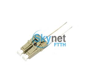 SK LC OM4 Fiber Optic Cable Connectors With 90 Degree Boot Aqua Fiber Cable