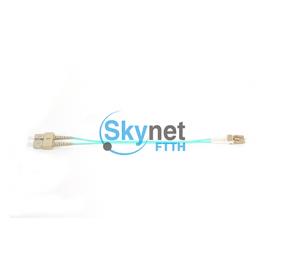 SK LC OM3 50/125um Duplex Fiber Optic Patch Cord Aqua Color Lc Sc Fiber Patch Cable
