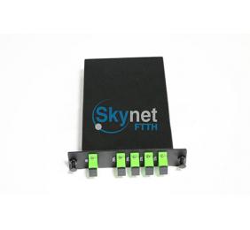 SK LGX PLC Fiber Optic Splitter Box with SC APC Simplex Fiber Optic Adapters