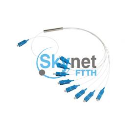SK 1×8 PLC Fiber Optic Splitter SM MM with Steel Tube and LSZH Jacket