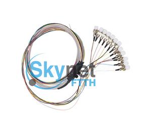 SK Ribbon Single Mode Fiber Pigtails With FC Fiber Optic Connector