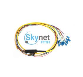 SK LC Single Mode Pigtail Optical Fiber With 12 Core Ribbon Fiber Cable