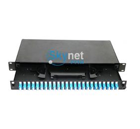 SK Dustproof Rack Mount Fiber Optic Patch Panel With Cold Rolled Steel Material